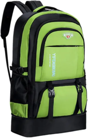 LELEBEAR Expandable Multifunctional Large-Capacity Oxford Backpack, Travel Backpack For Mountaineering, Waterproof Hiking Backpack (Green)