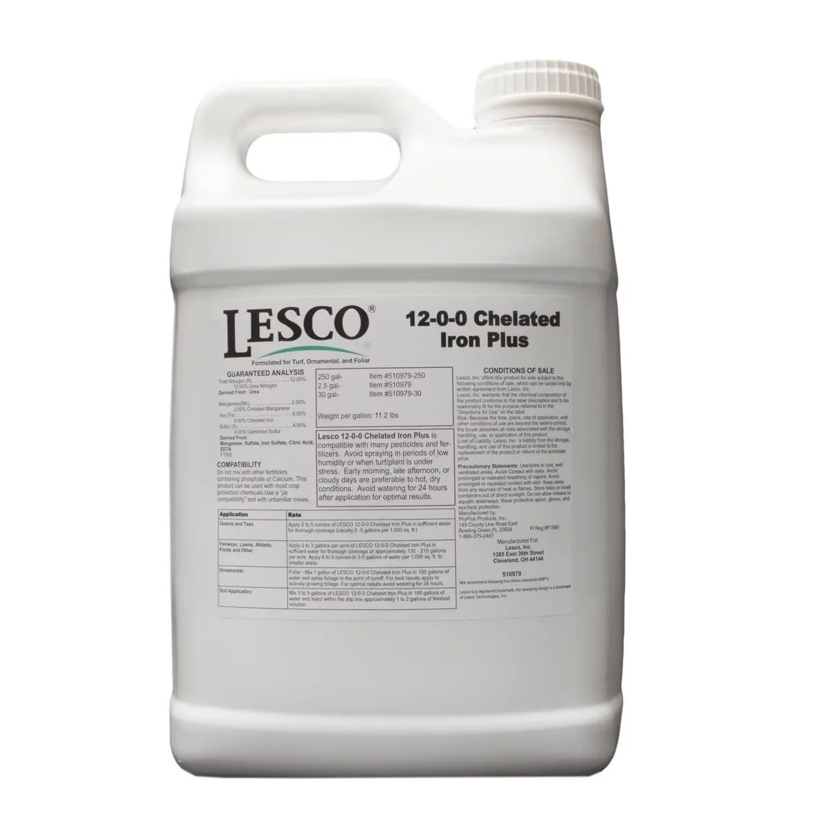 Lesco 12-0-0 Chelated Liquid Iron Plus
