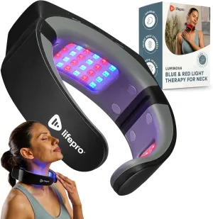 LifePro Red Light Therapy for Neck, Compact & Rechargeable Device for On-The-Go Relief, Easy to Use Near Infrared Light Therapy with Multiple Light Settings, Effective Pain Relief Solution