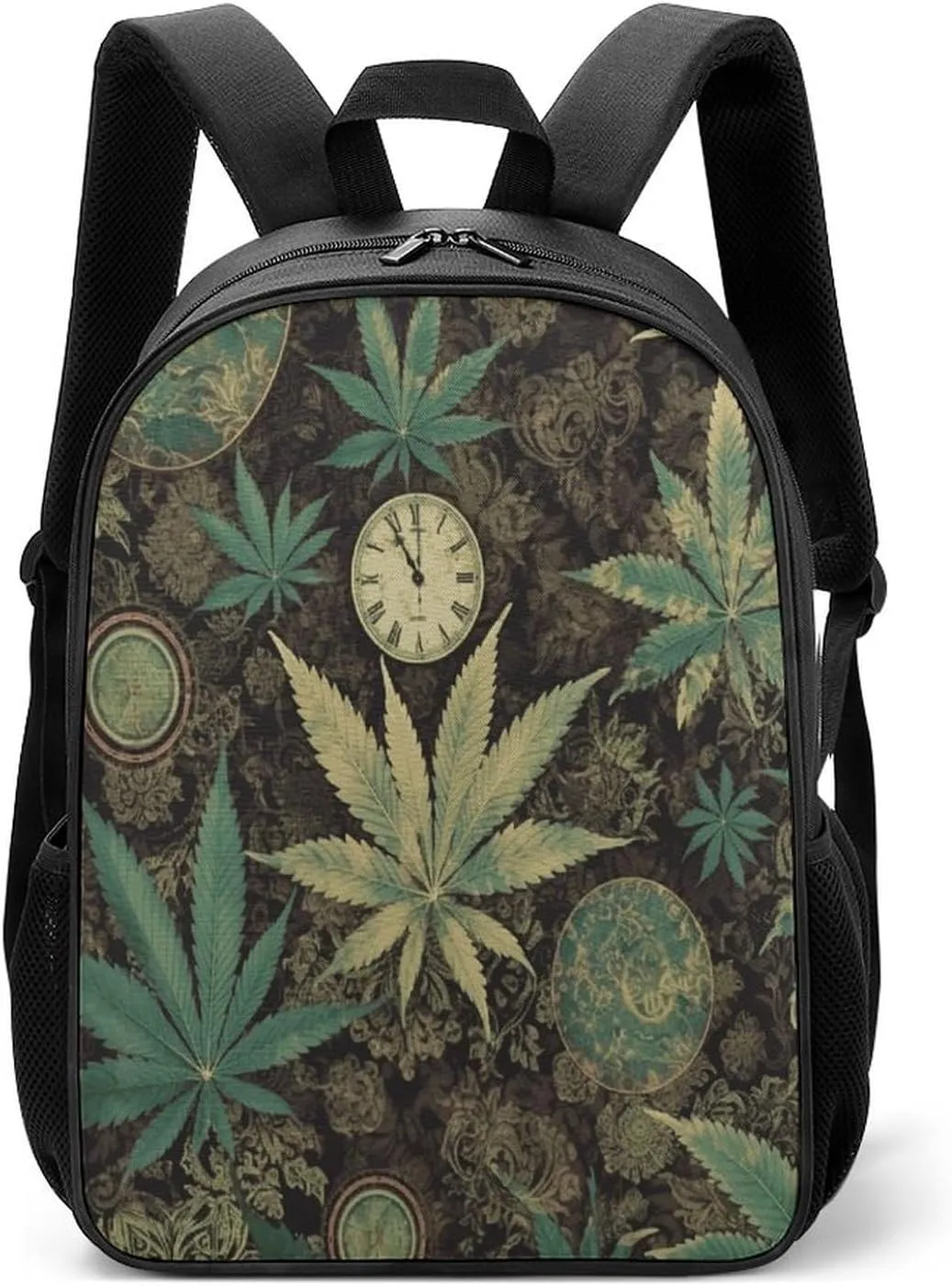 Lightweight Backpacks Cute Travel Bag Durable A Puff in Time Weed Rosemary Printing Small Travel Backpack For Women & Men