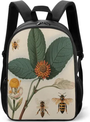 Lightweight Backpacks Cute Travel Bag Durable Botanical Illustration Printing Small Travel Backpack For Women & Men