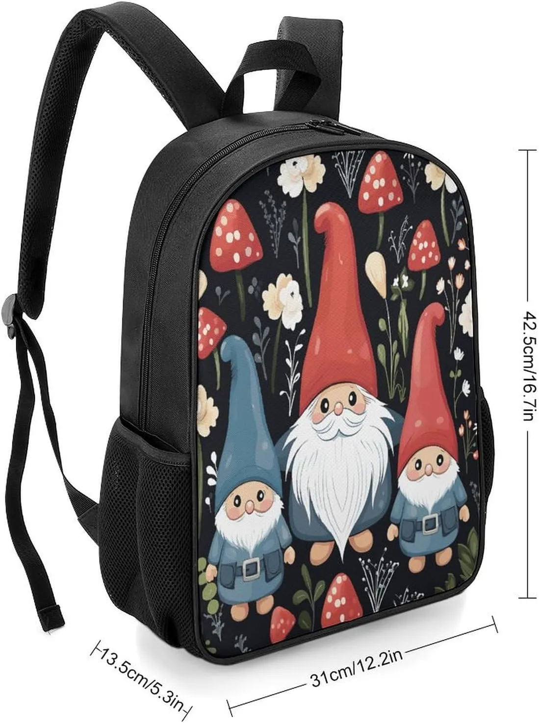 Lightweight Backpacks Cute Travel Bag Durable Cute Gnomes Printing Small Travel Backpack For Women & Men