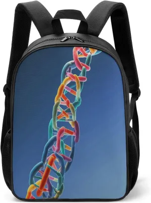 Lightweight Backpacks Cute Travel Bag Durable DNA Chain Photoes Printing Small Travel Backpack For Women & Men