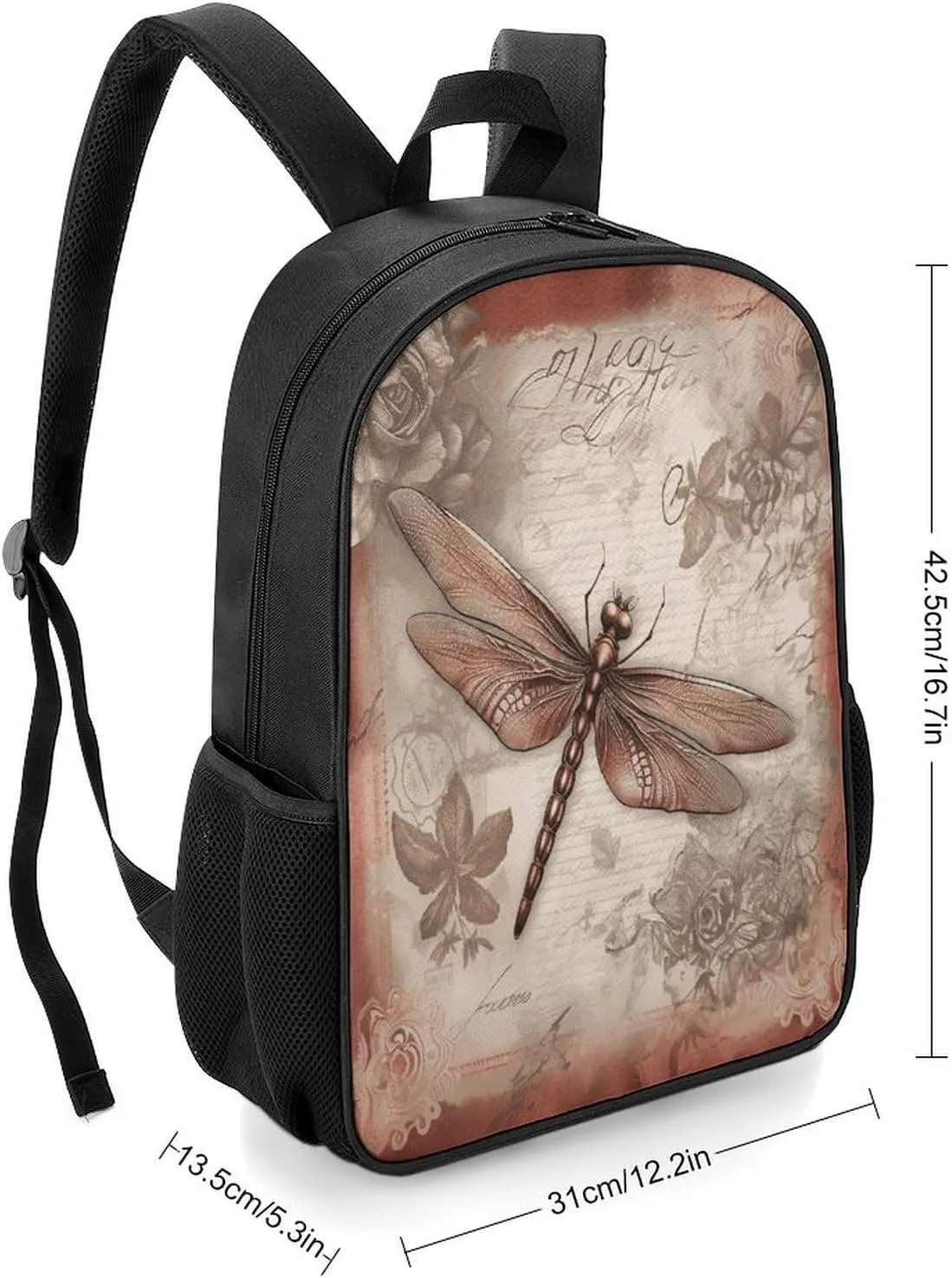 Lightweight Backpacks Cute Travel Bag Durable Dragonfly Printing Small Travel Backpack For Women & Men