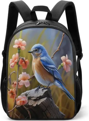 Lightweight Backpacks Cute Travel Bag Durable Eastern Bluebird Printing Small Travel Backpack For Women & Men