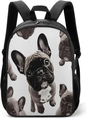Lightweight Backpacks Cute Travel Bag Durable French Bulldog Printing Small Travel Backpack For Women & Men