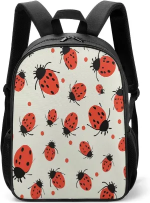 Lightweight Backpacks Cute Travel Bag Durable Ladybugs Pattern Infinite Speckled Printing Small Travel Backpack For Women & Men
