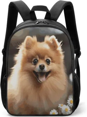 Lightweight Backpacks Cute Travel Bag Durable Pomeranian Dog Printing Small Travel Backpack For Women & Men