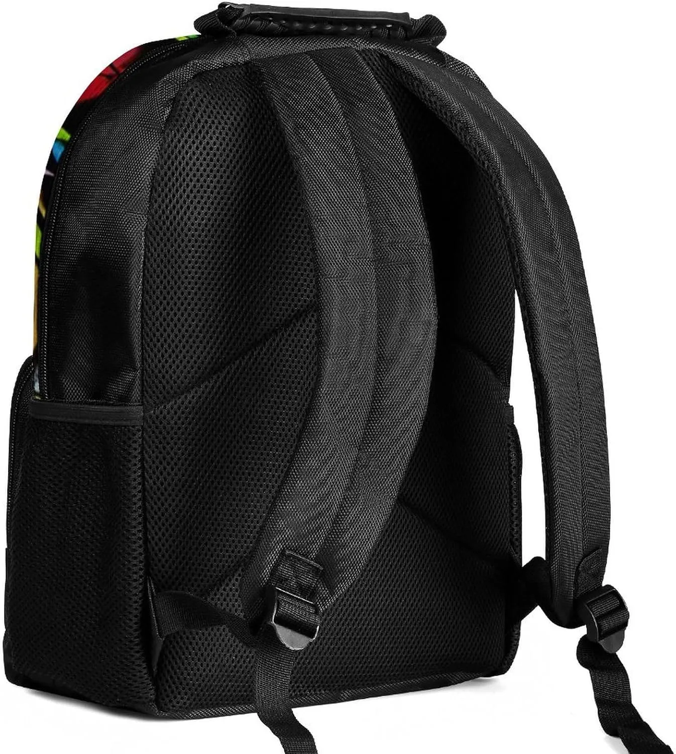 Lightweight Daypack Bookbag for Trekking Business Walking Cycling - Big Capacity Anti-Theft Multipurpose Carry On Bag, Psychedelic Skull Art Business Computer Bag