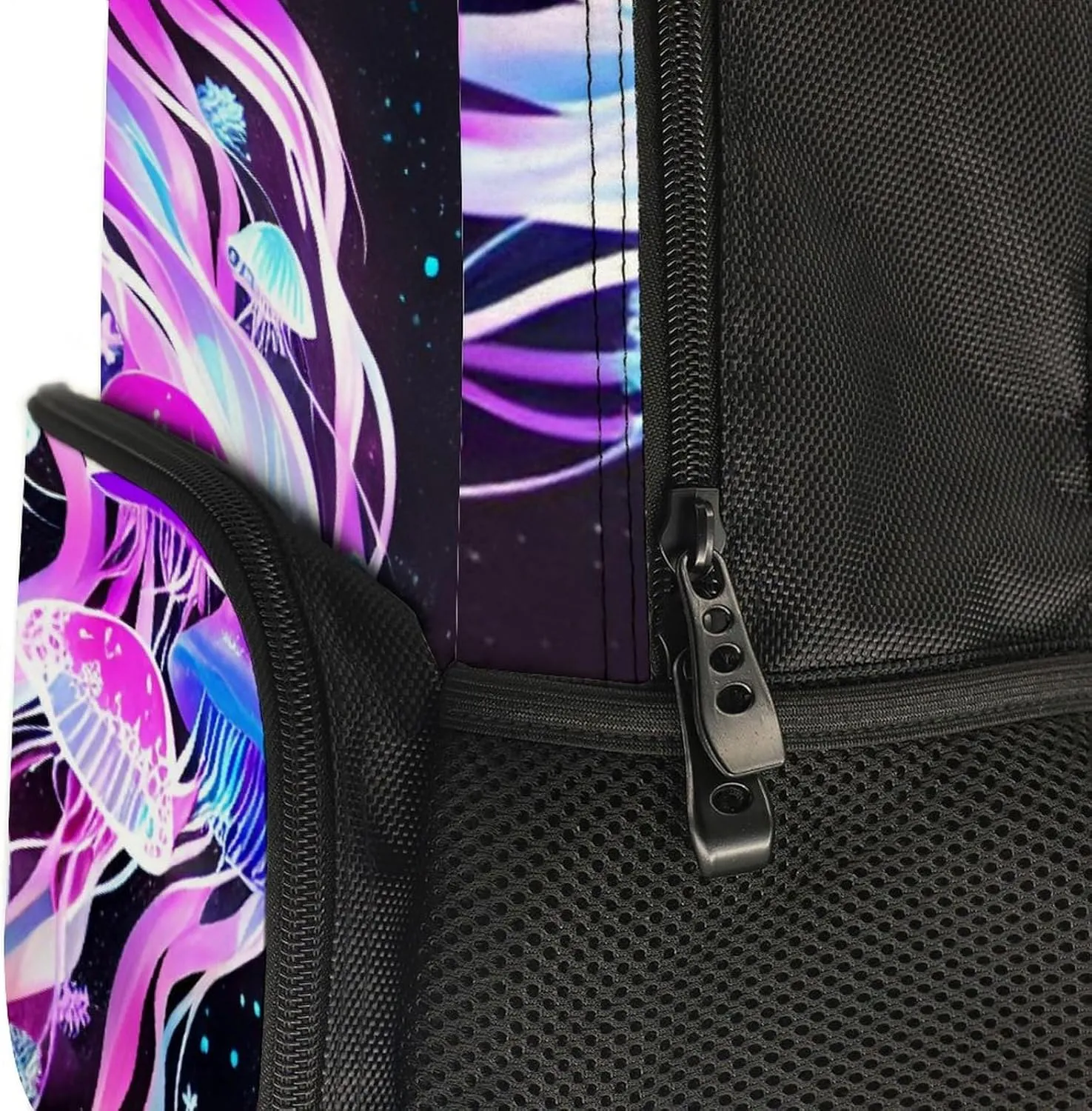 Lightweight Daypack for Camping Business Walking Cycling - Large Capacity Anti-Theft Multipurpose Bookbag, Magic Flowers Ocean The Jellyfish Pattern Gym Outdoor Hiking Backpack