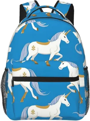 Lightweight Daypack for Camping Business Walking Cycling - Large Capacity Anti-Theft Multipurpose Bookbag, Magical Unicorn Art Gym Outdoor Hiking Backpack