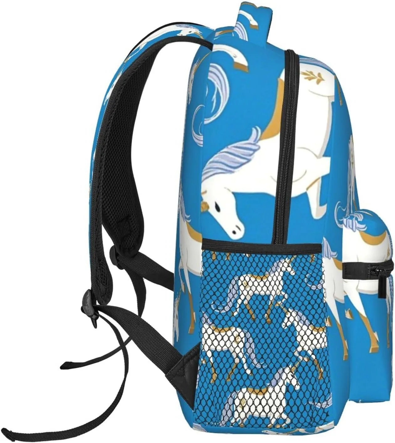 Lightweight Daypack for Camping Business Walking Cycling - Large Capacity Anti-Theft Multipurpose Bookbag, Magical Unicorn Art Gym Outdoor Hiking Backpack