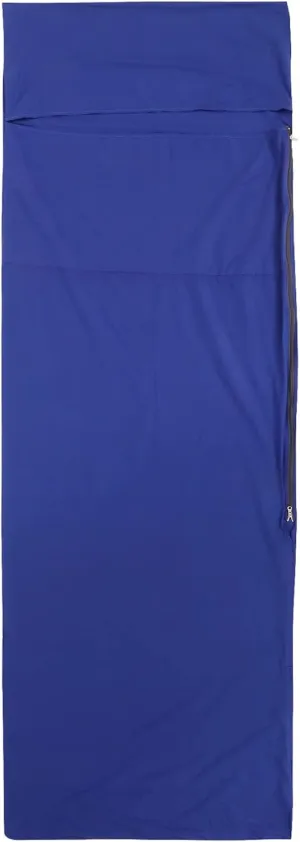 Lightweight Portable Camping Sleeping Bag Liner Soft Pure Cotton Blue for Adults