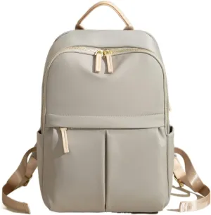 Lightweight Women's Backpack with Multiple Pockets - Ideal for Daily Use (Light Grey)