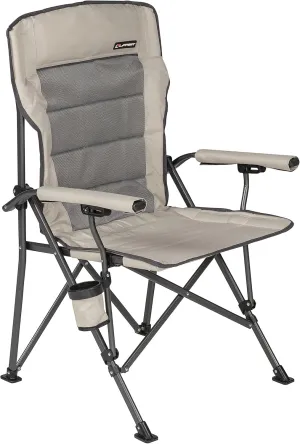 Lippert Components Scout Outdoor Folding Chair for Camping, Foldable, Steel Tube Frame, 600D Polyester, UV and Water Resistant PVC Coating, 500 lb. Weight Capacity, Sand - 2021123277