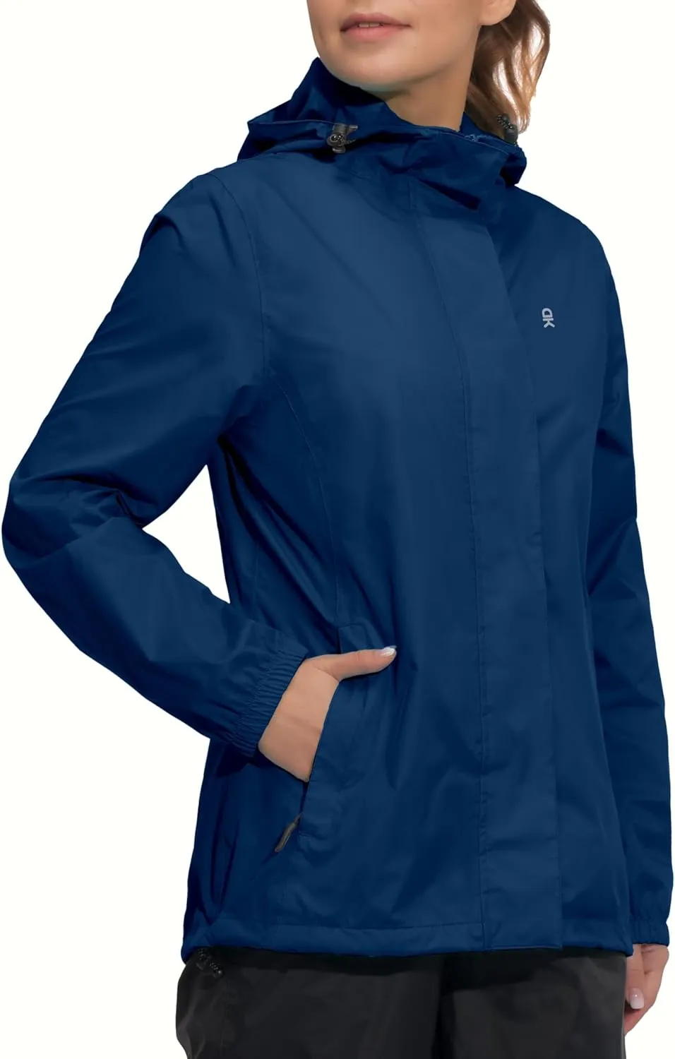 Little Donkey Andy Women's Packable Rain Jacket Waterproof Lightweight Rain Coat with Hood for Golf Cycling Hiking