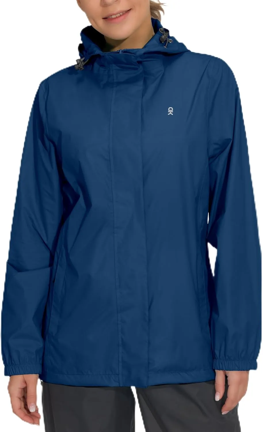 Little Donkey Andy Women's Packable Rain Jacket Waterproof Lightweight Rain Coat with Hood for Golf Cycling Hiking