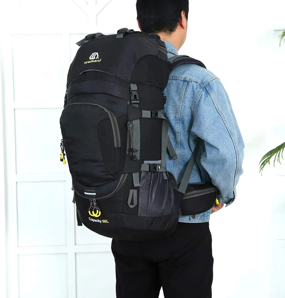 Lixada 60L Hiking Backpack Waterproof Camping Backpacking Backpack for Men Traveling Climbing Daypack with Rain Cover