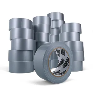 Lockport Bulk Silver Duct Tape - 24 Roll Multi Pack - 30 Yards x 2 Inch - Duct Tape Heavy Duty Waterproof - Bulk Pack for B2B, Home Use, DIY and Repairs