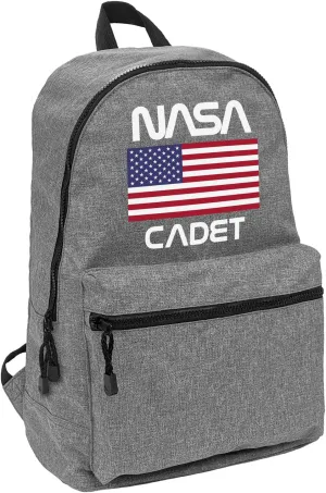 LOGOVISION Nasa Cadet American Flag Lightweight Backpack for Work School Daily Use Packable for Travel