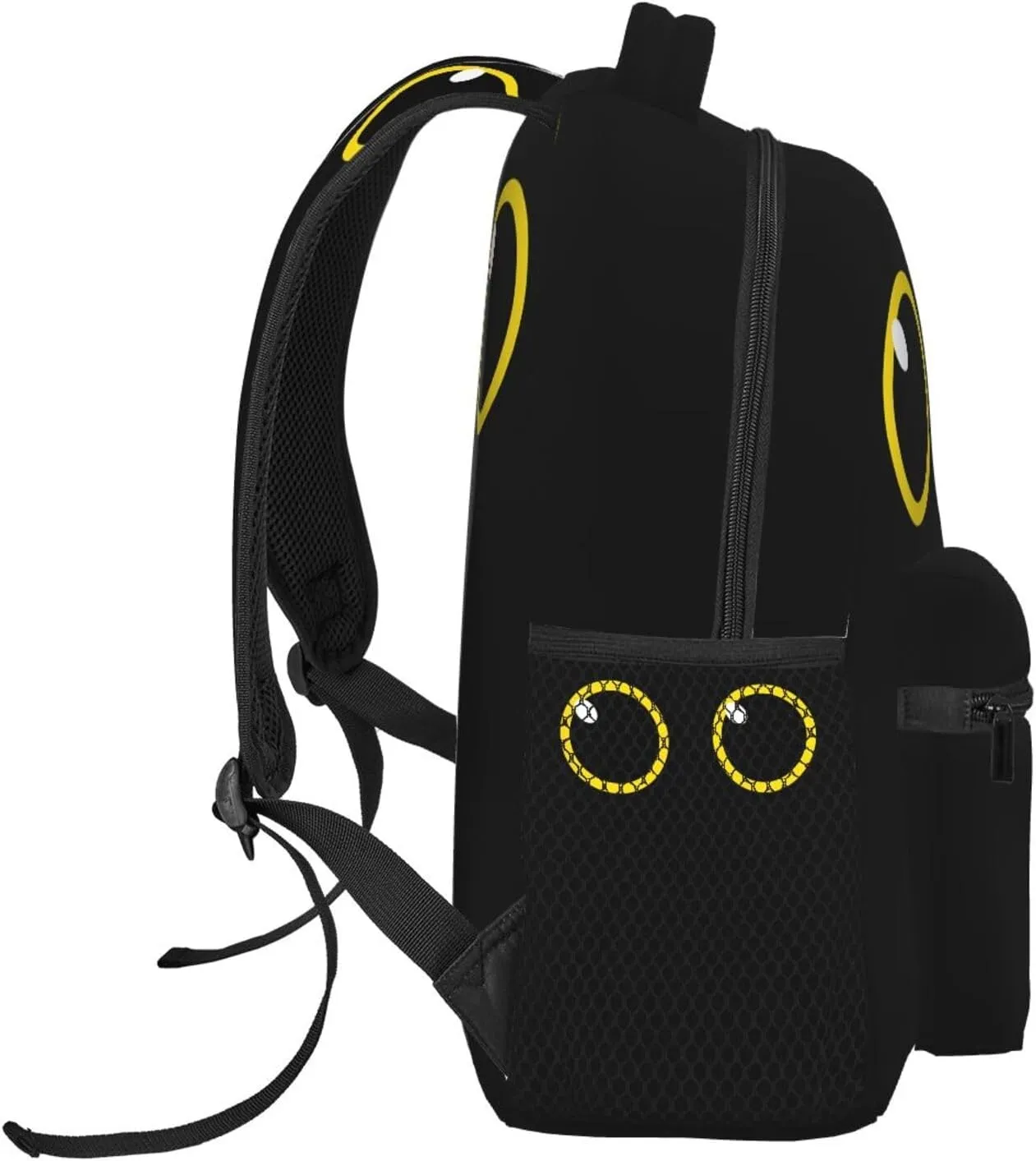 Lovely Black Cat Eyes Casual Backpack Sport Backpacks Work Travel Rucksack Lightweight Laptop Daypack Adjustable Straps Bags with Pockets for Cycling Hiking