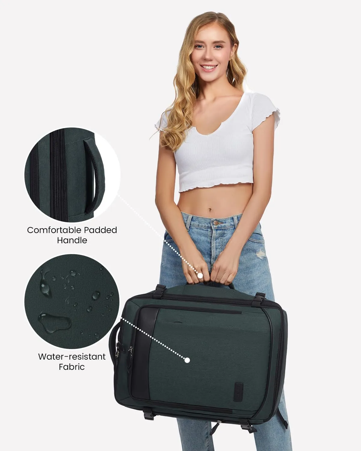 LOVEVOOK Carry on Backpack, 45L Large Travel Backpack for Women Men Airline Approved, Expandable Large Suitcase Backpacks With 4 Packing Cubes, Aer Travel Pack 3, Water Resistant Weekender Bag