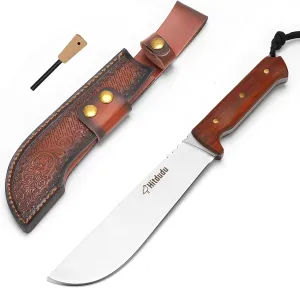 Machete with Sheath - Heavy Duty Bushcraft Hunting Knife, Multi-Purpose Knife for Gardening, Camping, Hunting and Bushcraft