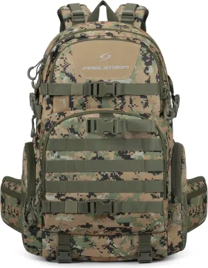 Maelstrom Hunting Backpack for Men Women, Waterproof Hunting Pack with Rain Cover, Long-Lasting 35L Camo Tactical Day Pack for Rifle Bow Gun