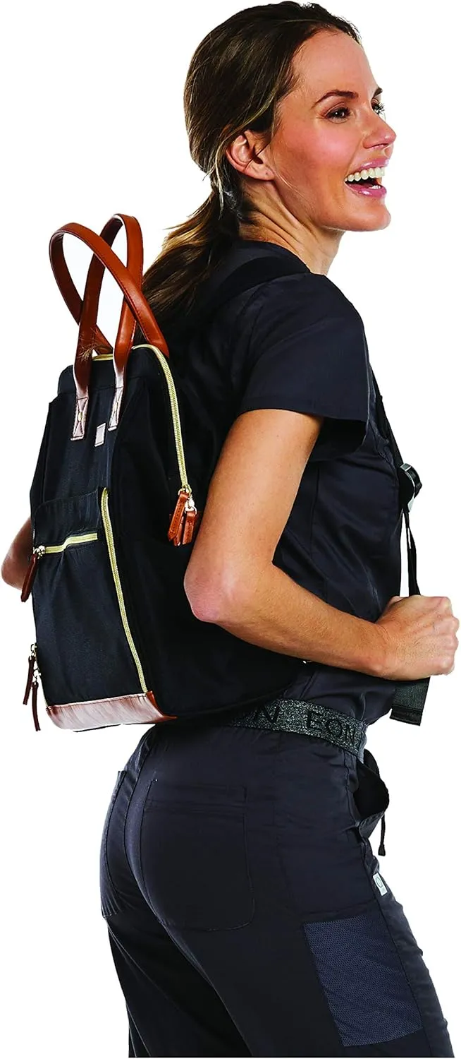 Maevn ReadyGO Water-Resistant Clinical Tote Backpack in Black (Black)