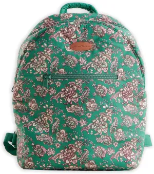 Maison d' Hermine Backpack Cotton Shoulder Backpack with Small Pouch Lightweight Bag for Travel Work Beach Perfect for Women & Men (Surya - Green)
