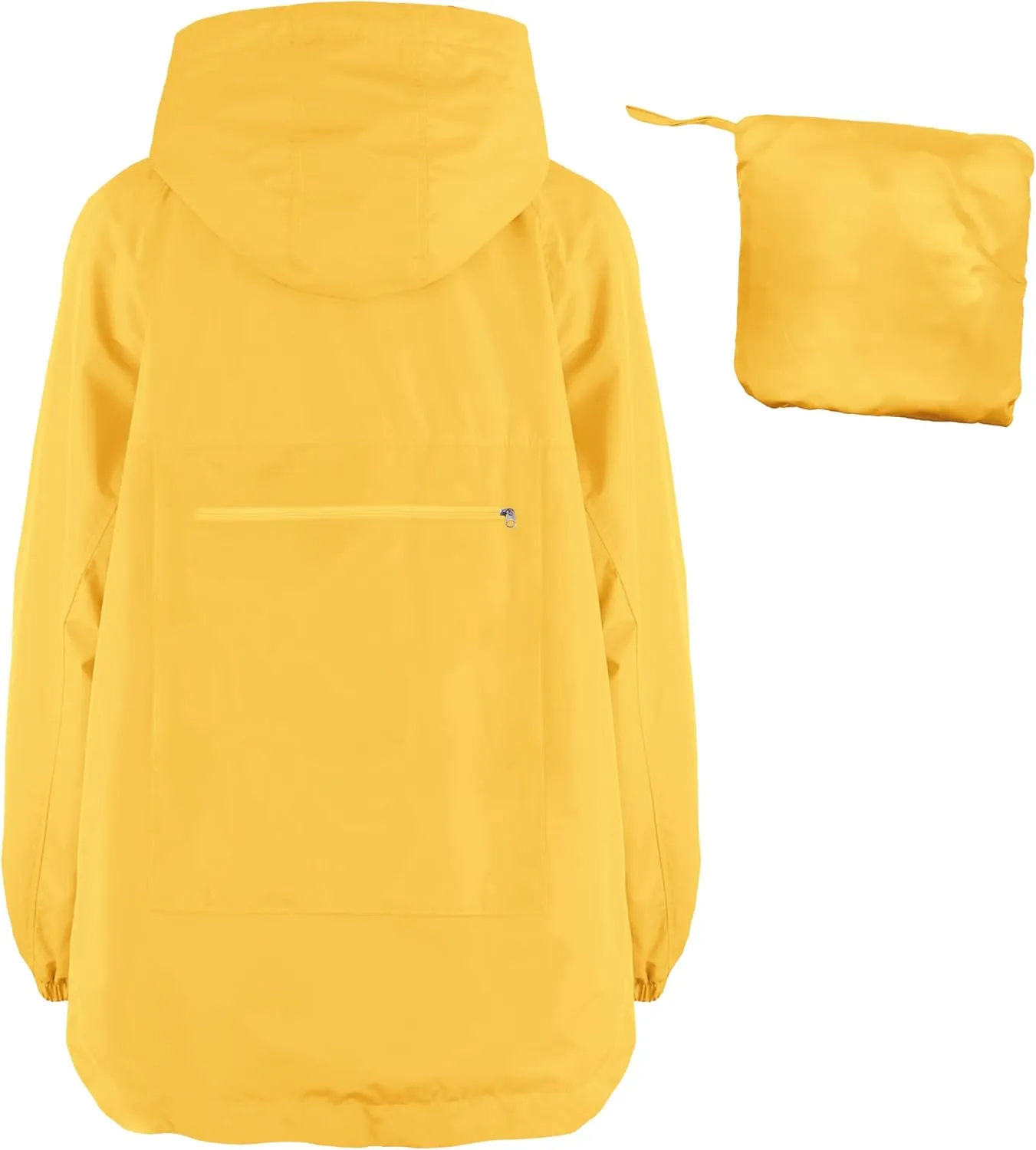 MAKARTHY Rain Jacket Women Waterproof Lightweight Jacket With Hood Packable Raincoat with Pockets S-XXXL