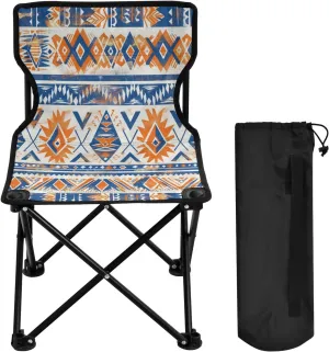 Mandala Colorful Flower Pattern Portable Outdoor Folding Chair Anti-Slip Padded Oxford Cloth Stool Camping Chair Small for Beach Hiking Fishing Gardening Quad Camp Chair