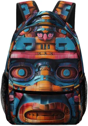 Maya Face Mask Travel Backpack for Men Women Lightweight Computer Laptop Bag Casual Daypack