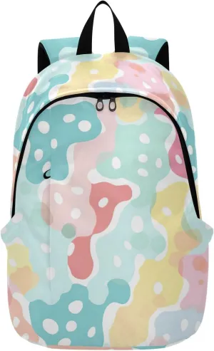 MCHIVER Travel Backpack Rainbow Leopard Modern Casual Daypack Backpacks Lightweight Carry on Bag Water Resistant Hiking Backpack for Women Men
