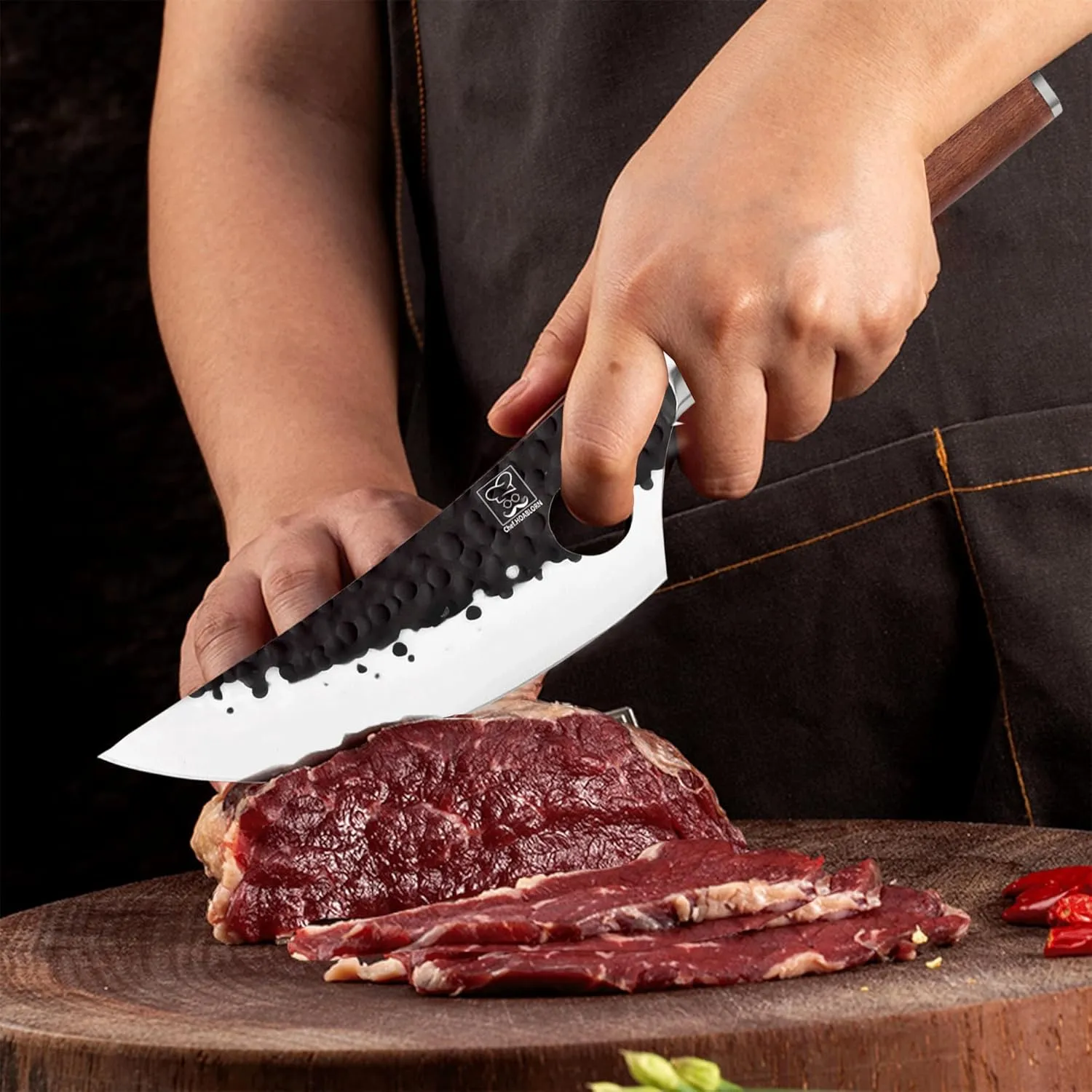 Meat Cutter Multi-Purpose Knife for Cutting, Cooking and Bone Picker,German High Carbon Stainless Steel Knife, Kitchen Knives for Kitchen and Camping Use