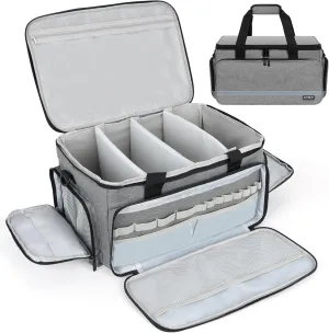 Medical Bag Home Health Nurse Bag Empty First Aid Storage Bag with Detachable Divider Medical Supplies Bag for Nursing Student,Therapist,Doctors(Grey)