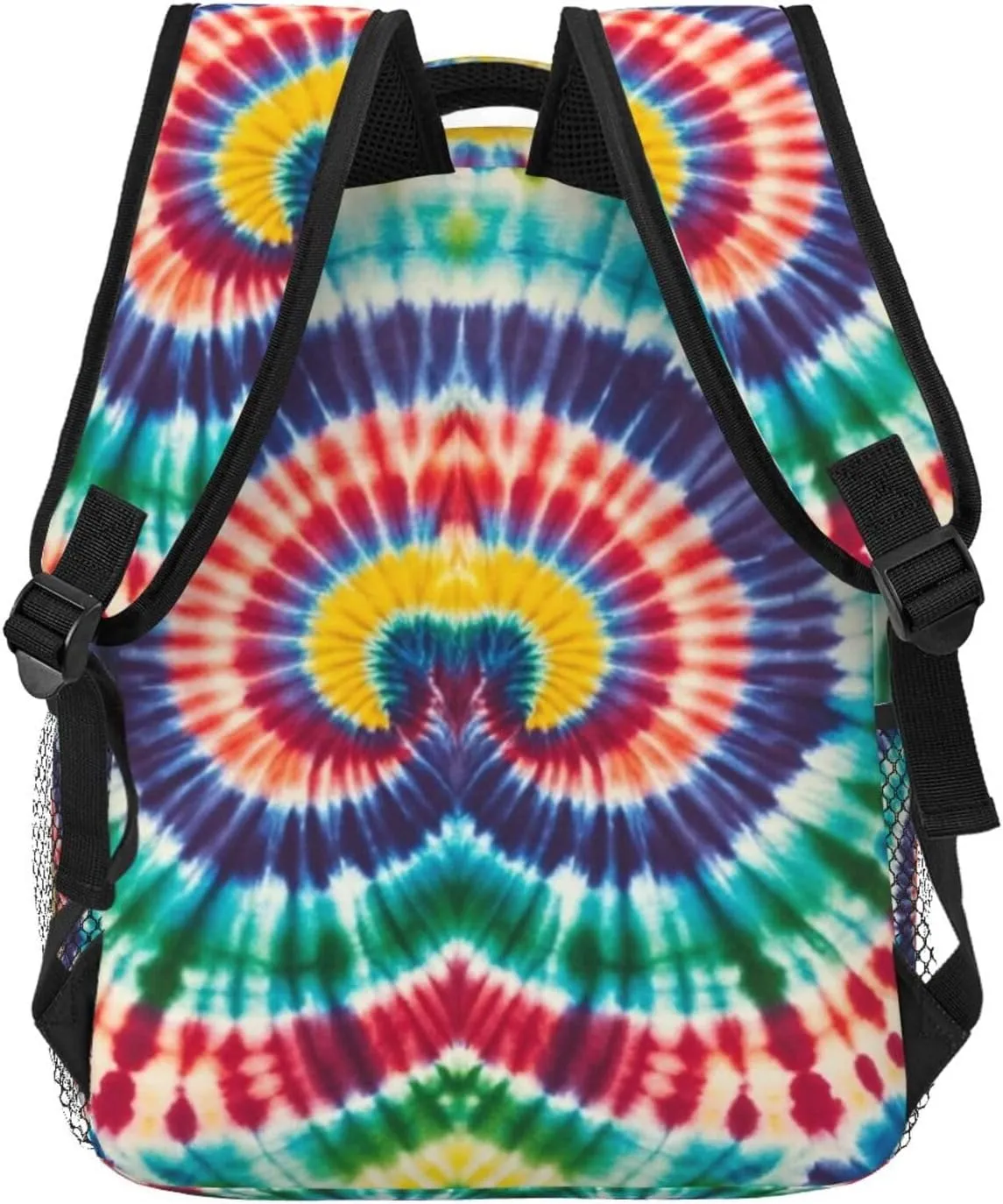 Men & Women Lightweight Tie Dye Art Casual Daypack Large Capacity Bookbag With Adjustable Shoulder Straps for Gym Business Bicycle