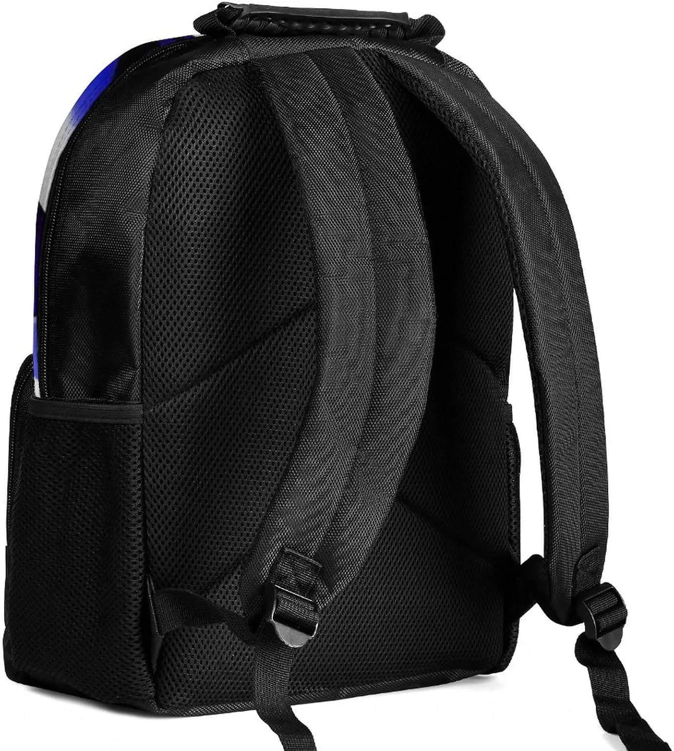 Men Women Lightweight Blue Fox Kitsune Mask Art Backpack Large Capacity Bookbag With Smooth Zippers for Gym Business Running