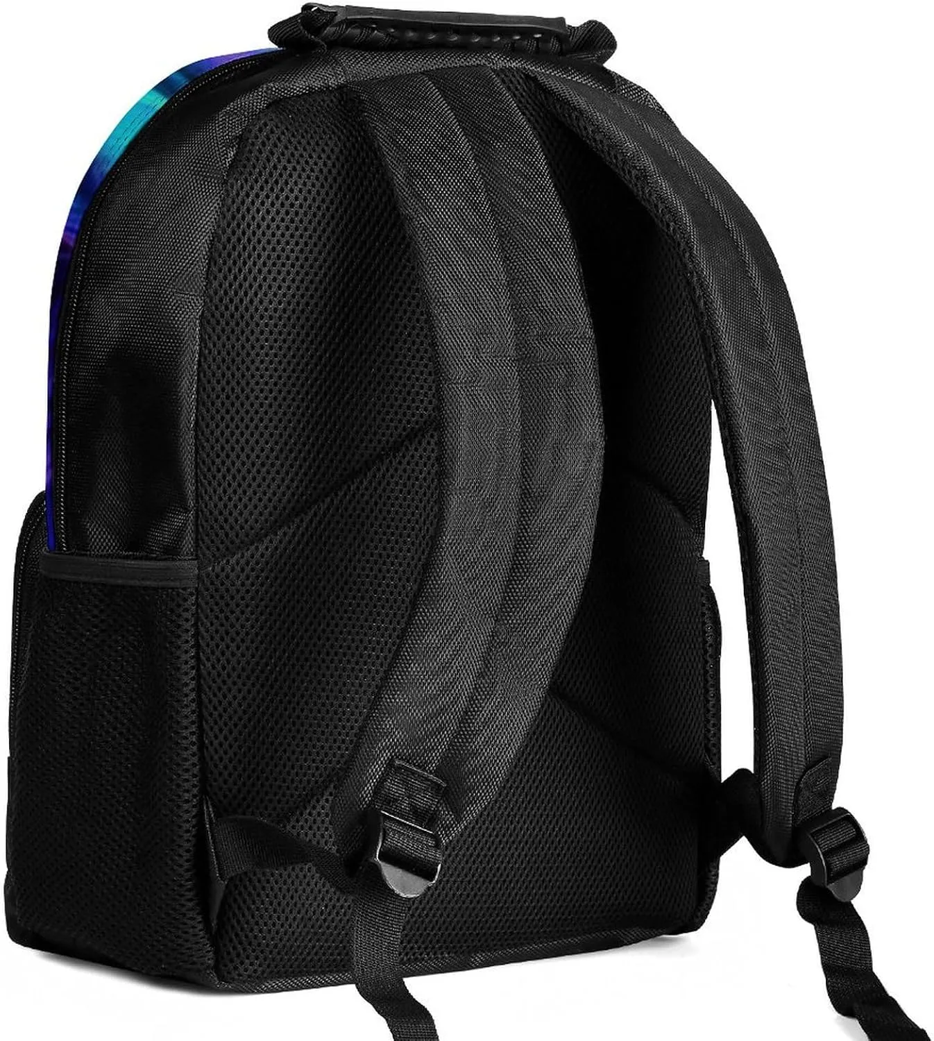 Men Women Lightweight Psychedelic Lion Art Daypack Bookbag Big Capacity Carry On Bag With Side Pockets for Camping Travel Bicycle