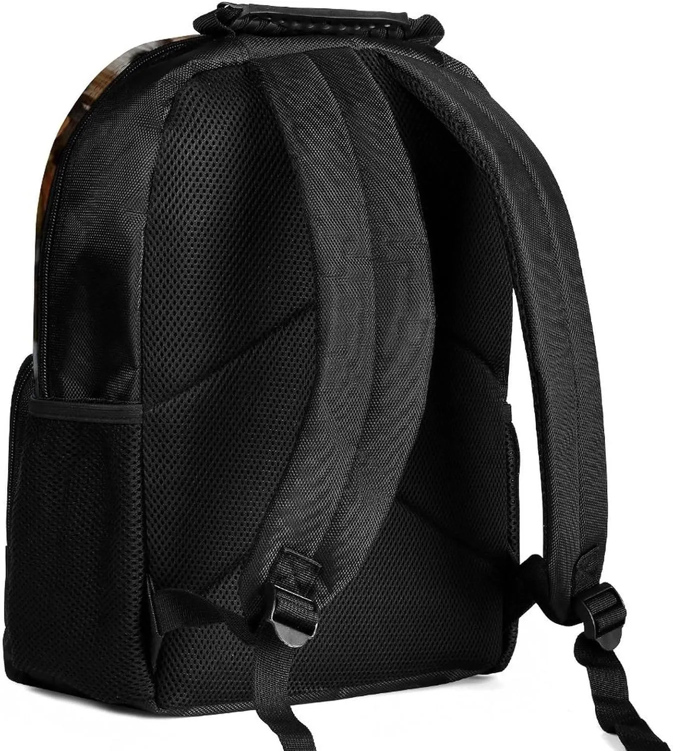 Men Women Polyester Camo Elk Deer Withered Branches Daypack Big Capacity Shoulder Bag With Smooth Zippers for Hiking Work Walking Cycling