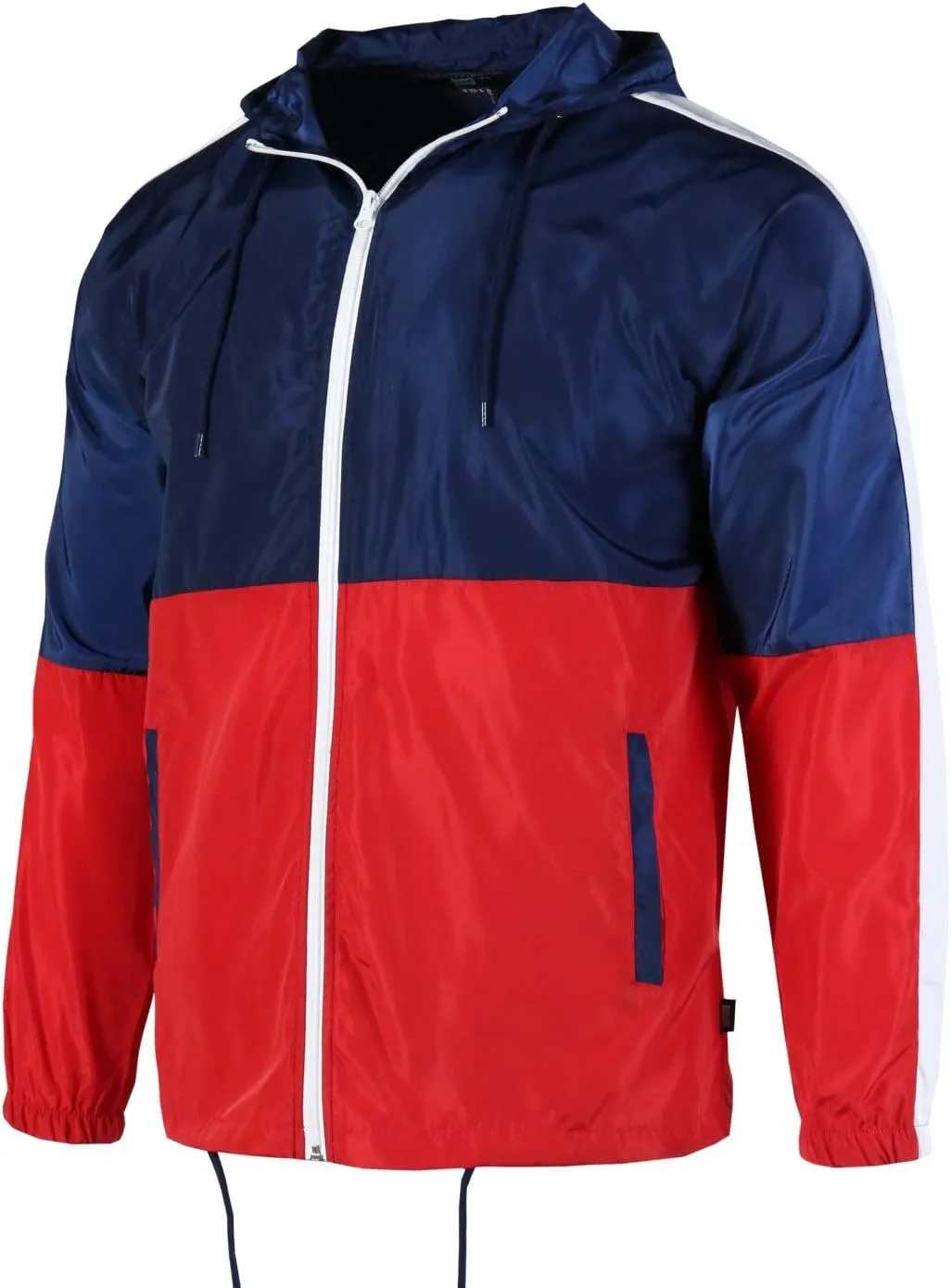 Men's Windbreaker - Lightweight, Water-Resistant, Adjustable Drawstring