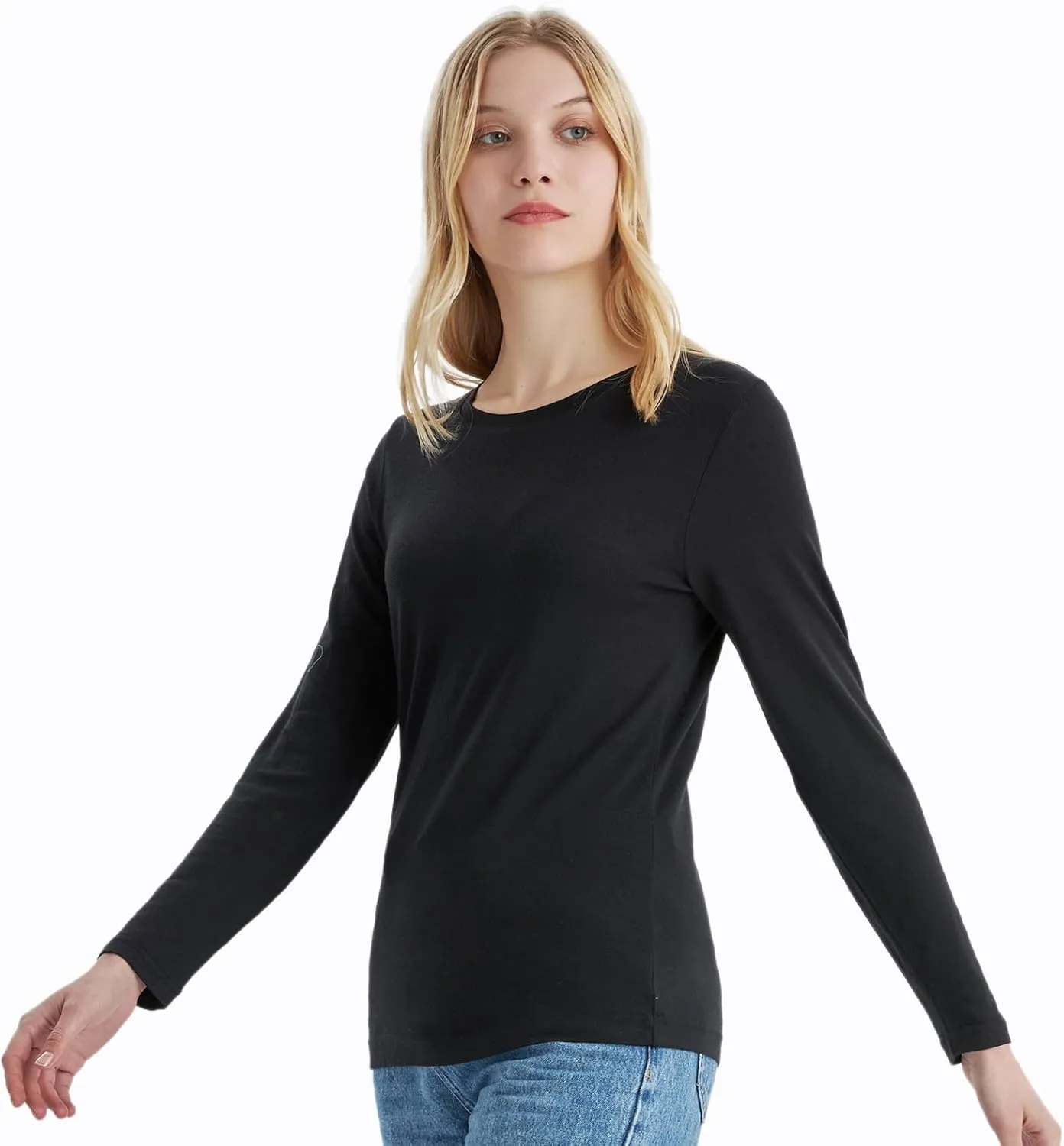Merino Protect 100% Merino Wool Base Layer Women Thermals Underwear Lightweight Soft Long Sleeve Shirt for Hiking Skiing
