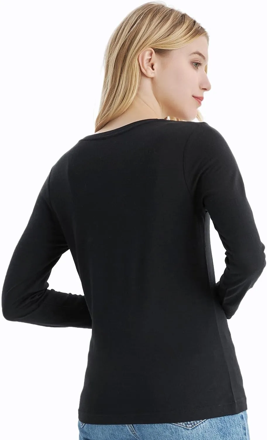 Merino Protect 100% Merino Wool Base Layer Women Thermals Underwear Lightweight Soft Long Sleeve Shirt for Hiking Skiing