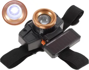 Milisten Led Sensor Headlight in Charging Solar Design for Outdoor Activities Riding Fishing Beads Random