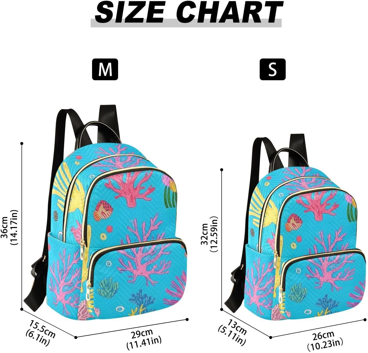 Mini Backpack Quilted Purse for Womens Small Backpack Daypack Coral Design for Travel Daily Work,Multi7