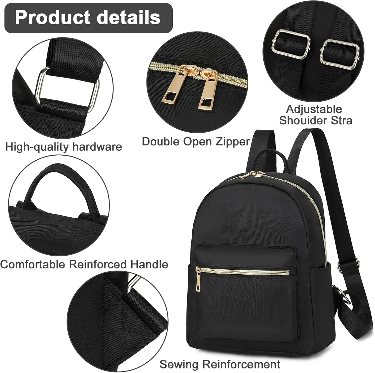 Mini Backpack Women Girls Water-resistant Small Backpack Purse Shoulder Bag for Womens Adult Kids School Travel