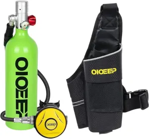Mini Scuba Diving Tank, 1L Dive Portable Lung Tank, 15-20 Minutes Underwater Breathing System for Underwater Exploration Emergency Rescue Diving Kit