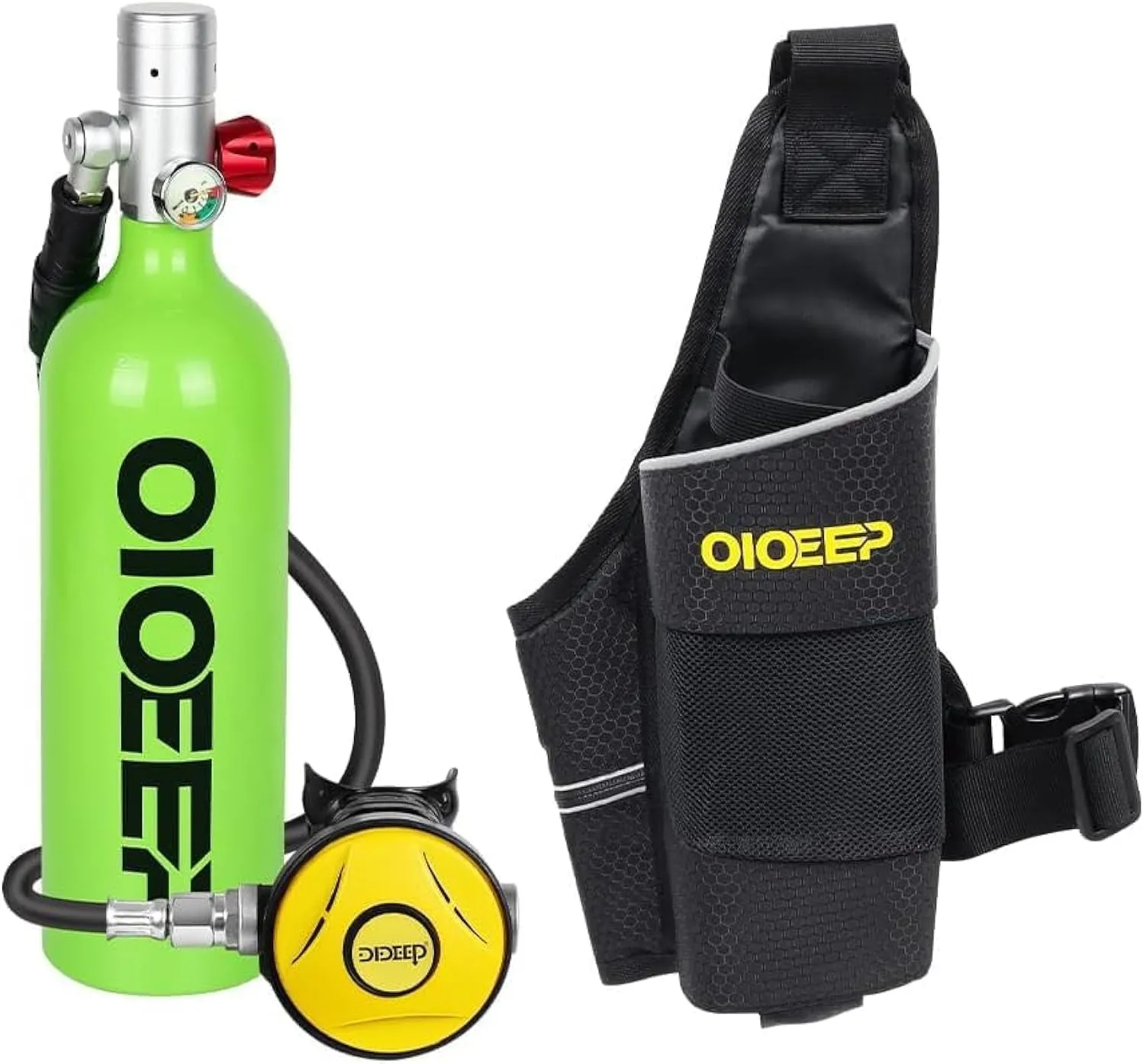 Mini Scuba Diving Tank, 1L Dive Portable Lung Tank, 15-20 Minutes Underwater Breathing System for Underwater Exploration Emergency Rescue Diving Kit