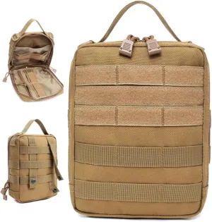 MOLLE Tactical Vest Attachments Pack First Aid Medical Pouch Tools Holder Case Carrier Sundry Bag Hydration For Outdoor Military Sport