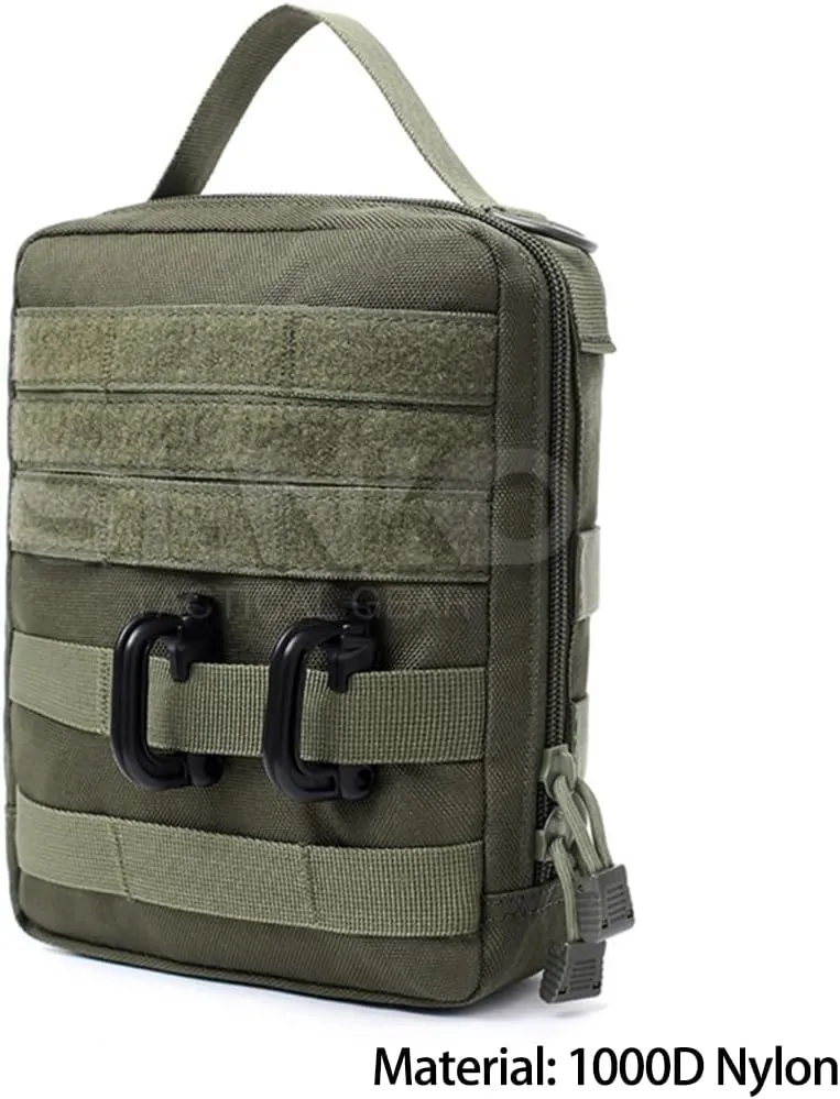 MOLLE Tactical Vest Attachments Pack First Aid Medical Pouch Tools Holder Case Carrier Sundry Bag Hydration For Outdoor Military Sport